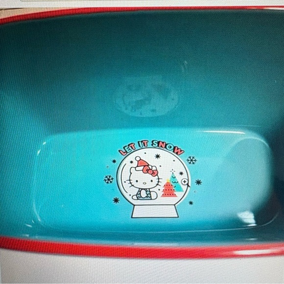 Hello Kitty Festive Baking Loaf Pan - Teal and Red - Picture 2 of 4